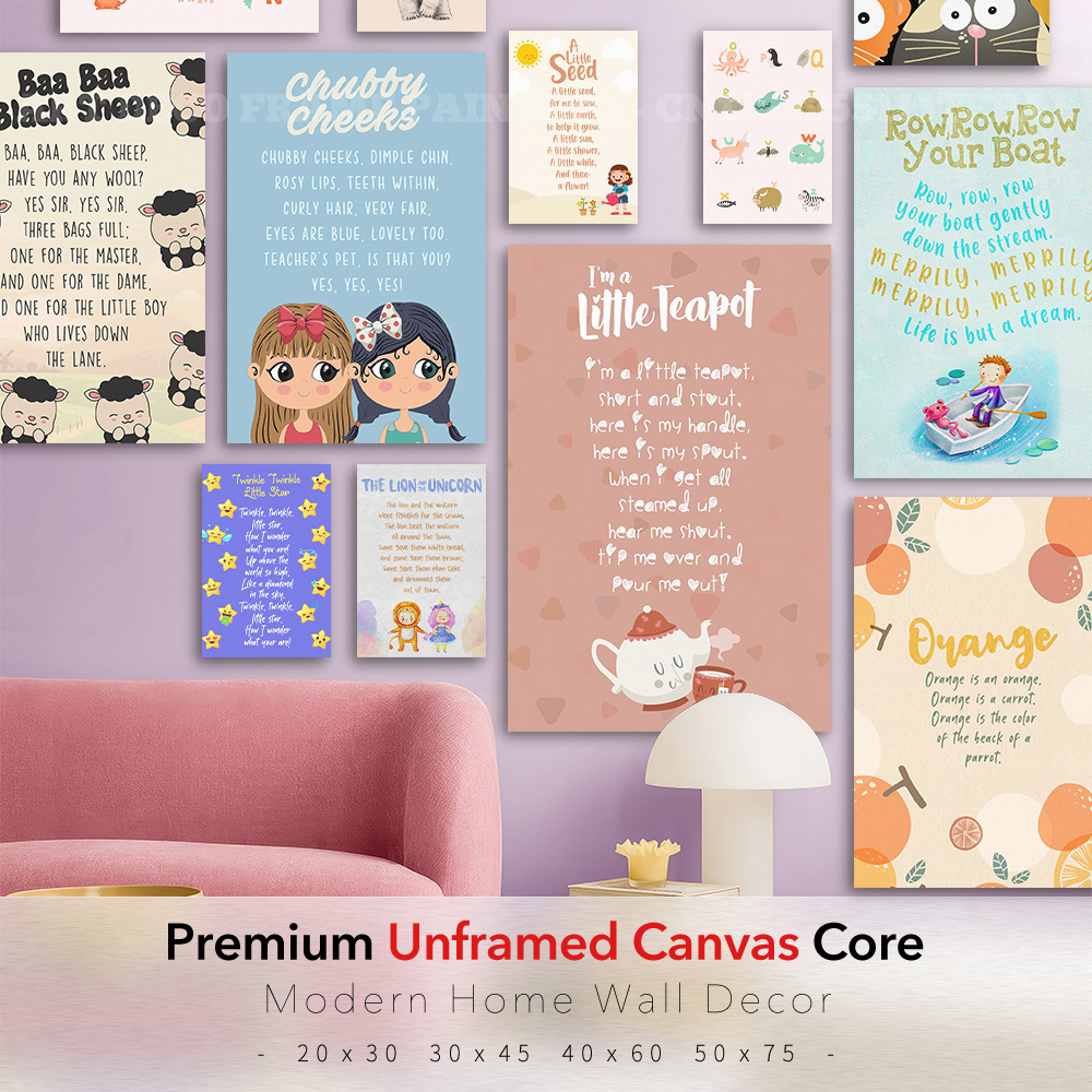 Kids Education Rhymes - Классические детские стишки: постер на холсте